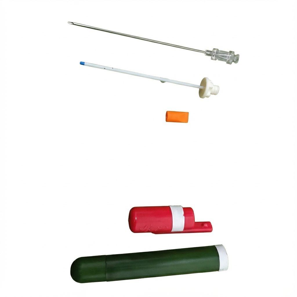 Pneumothorax Decompression Needle RT-TPK-148-R (Red with Pocket Clip)