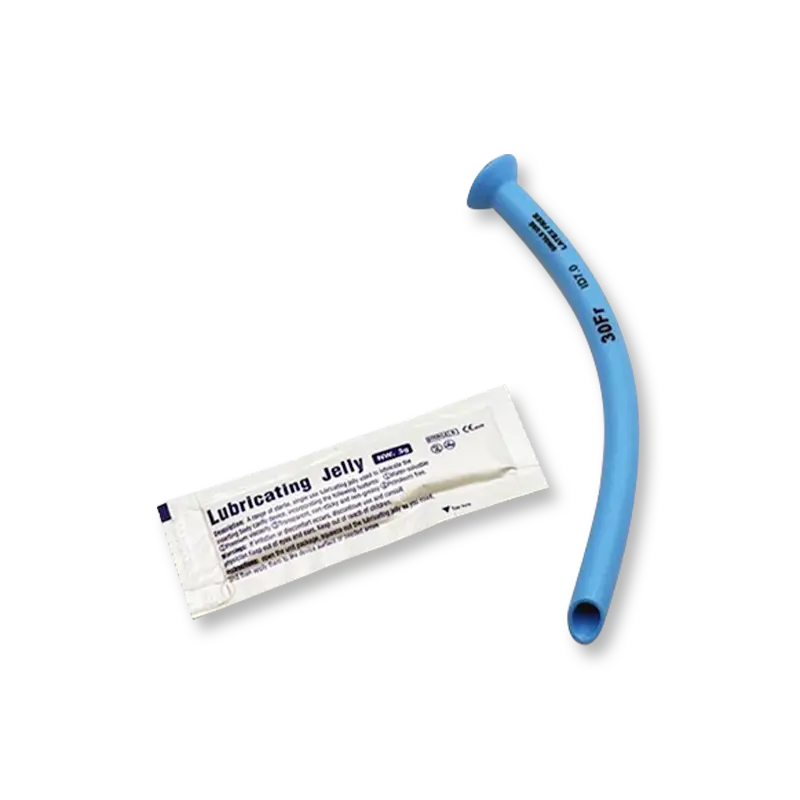 Pre-lubricated nasal airway with lubricant sachet