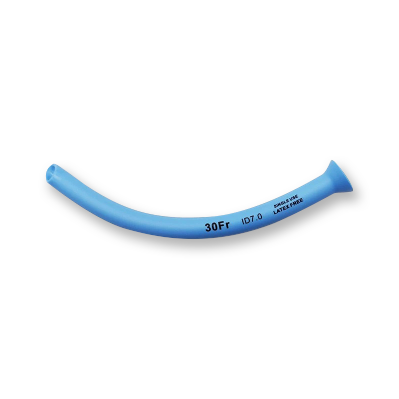 Blue PVC trumpet type nasopharyngeal airway